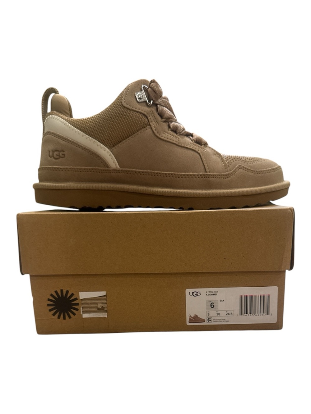 UGG Lowmel Women's Sand / Tan Suede Lace-Up Sneaker Boot. Size 6 - Picture 5 of 9